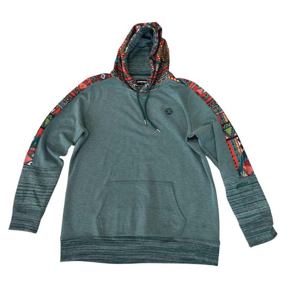 Hooey Women's XL Aztec‎ Print Hoodie Southwestern Pullover Canyon Cowgirl Design